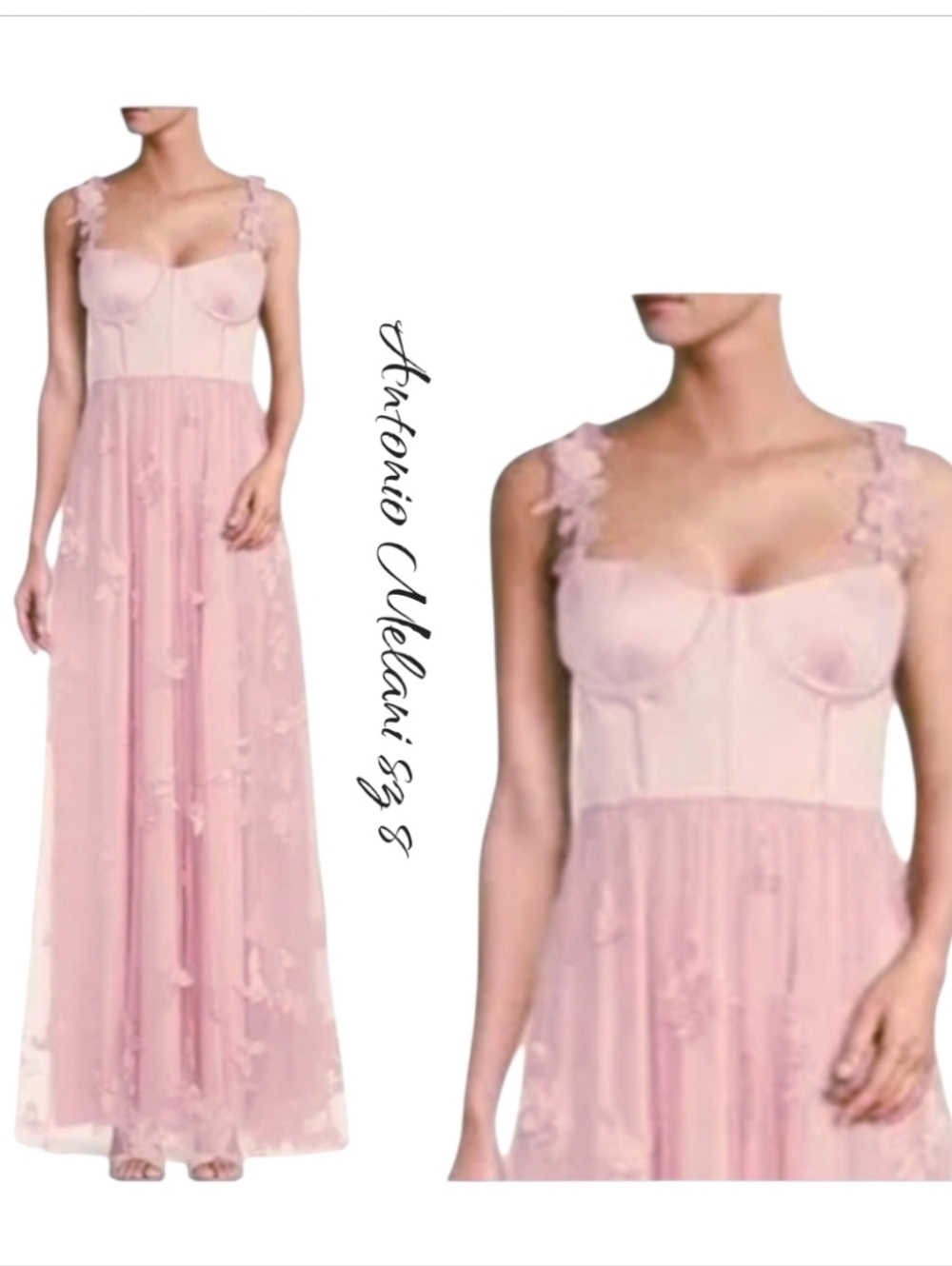 NWT Antonio Melani Cocktail Prom Bustier Maxi Dress Sz 8